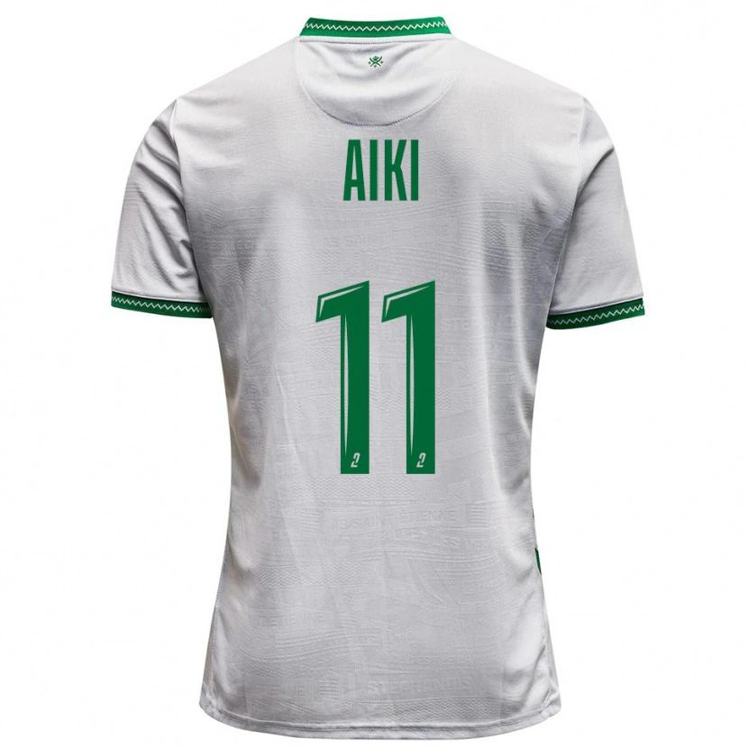 Danxen Homem Camisola Ayman Aiki #11 Branco Verde Alternativa 2025/26 Camisa