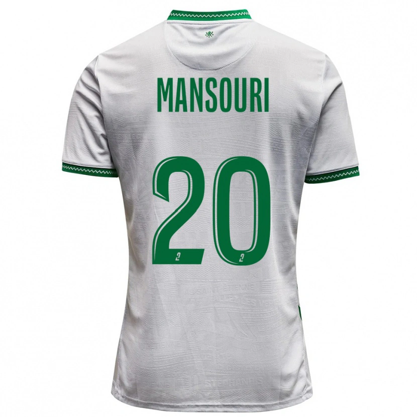 Danxen Homem Camisola Ilyes Mansouri #20 Branco Verde Alternativa 2025/26 Camisa