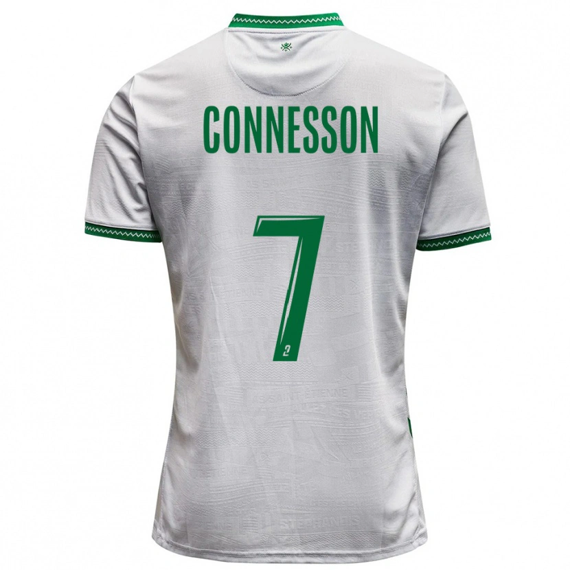 Danxen Homem Camisola Adèle Connesson #7 Branco Verde Alternativa 2025/26 Camisa