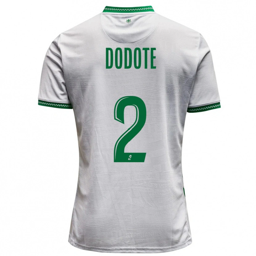 Danxen Homem Camisola Axel Dodote #2 Branco Verde Alternativa 2025/26 Camisa