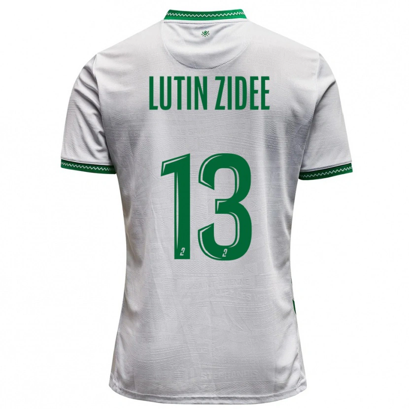 Danxen Homem Camisola Medhy Lutin Zidee #13 Branco Verde Alternativa 2025/26 Camisa