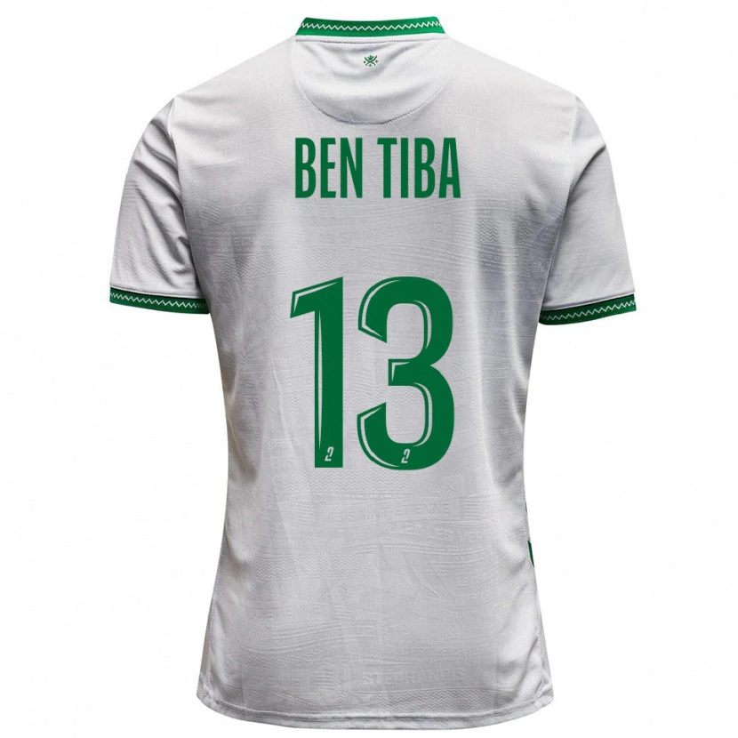 Danxen Homem Camisola Helmi Ben Tiba #13 Branco Verde Alternativa 2025/26 Camisa