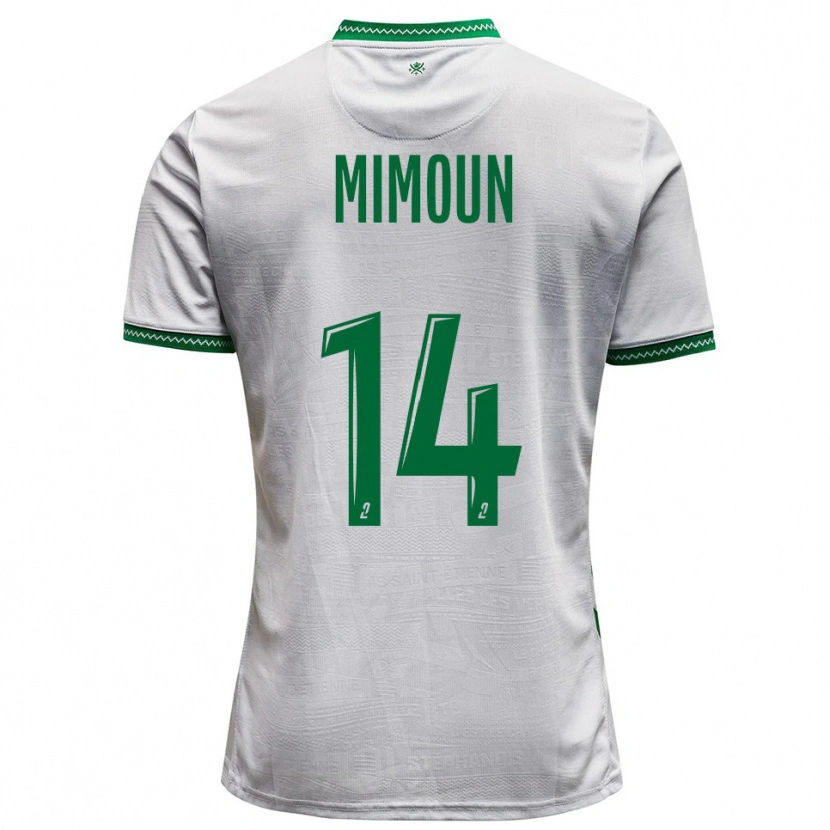 Danxen Homem Camisola Yanis Mimoun #14 Branco Verde Alternativa 2025/26 Camisa