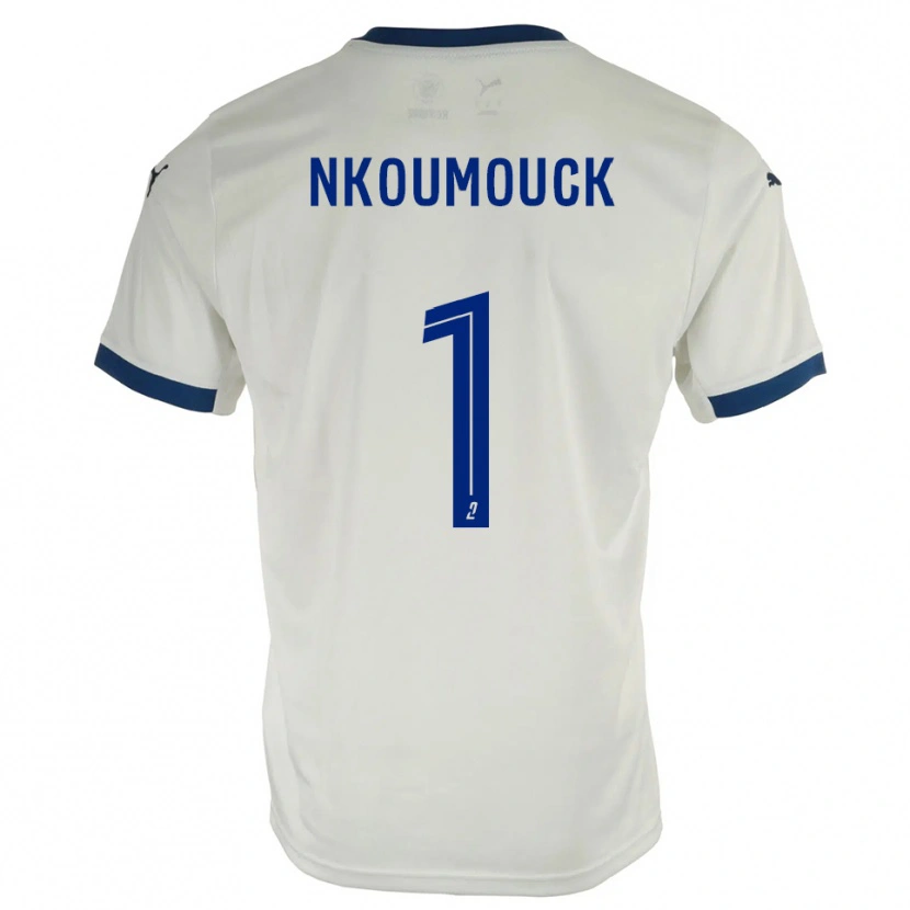 Danxen Homem Camisola Marc-Anthony Nkoumouck #1 Branco Azul Alternativa 2025/26 Camisa