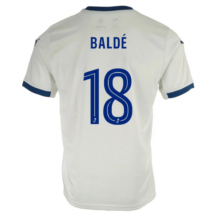 Danxen Homem Camisola Thierno Baldé #18 Branco Azul Alternativa 2025/26 Camisa