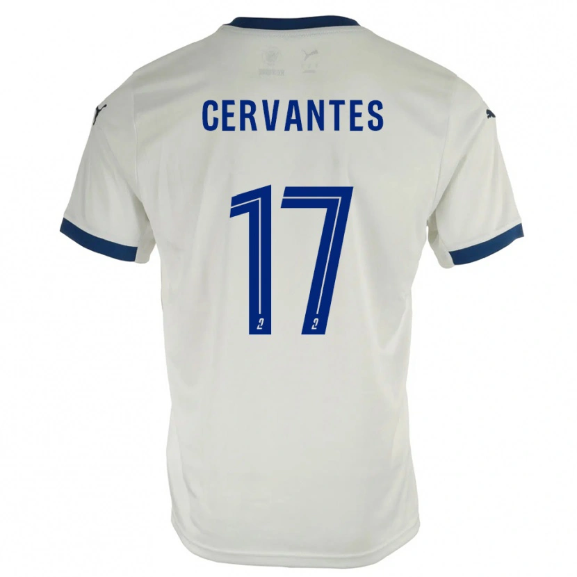 Danxen Homem Camisola Noa Cervantes #17 Branco Azul Alternativa 2025/26 Camisa