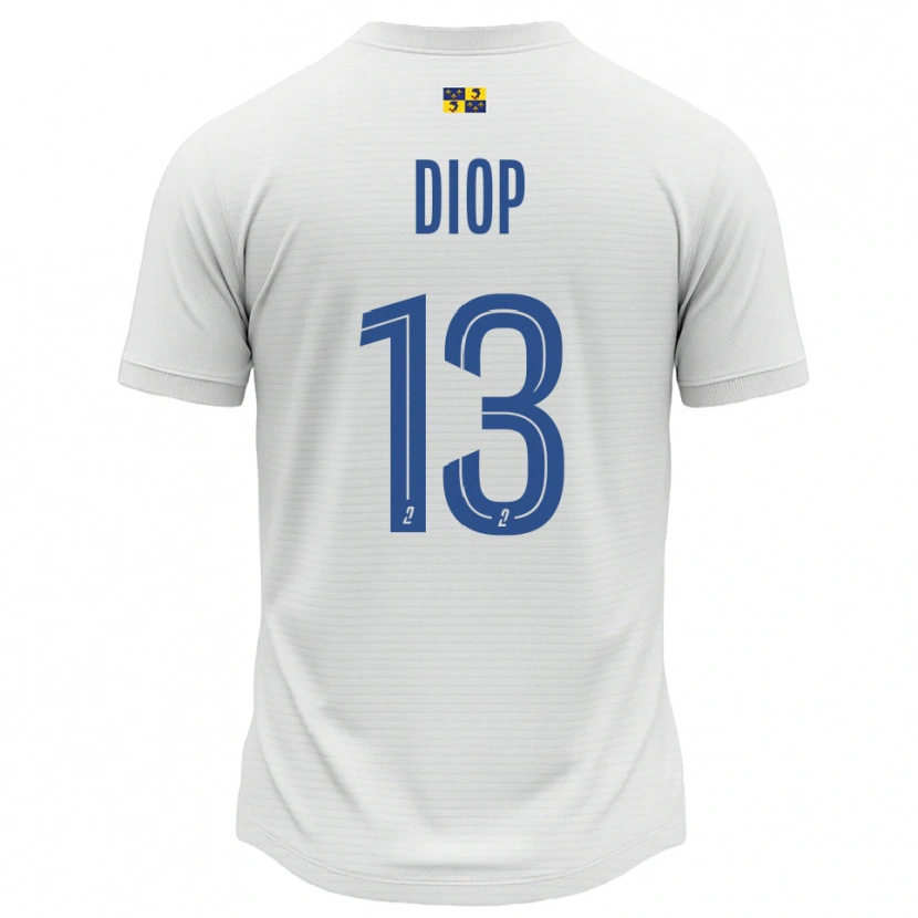 Danxen Homem Camisola Mamadou Diop #13 Branco Azul Alternativa 2025/26 Camisa