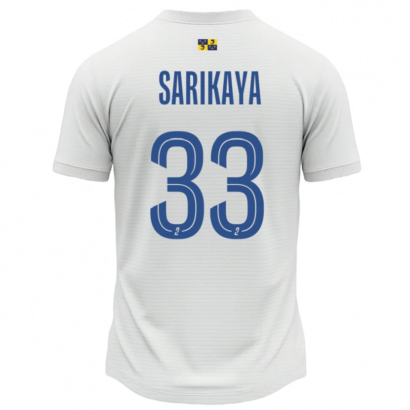 Danxen Homem Camisola Efe Sarıkaya #33 Branco Azul Alternativa 2025/26 Camisa