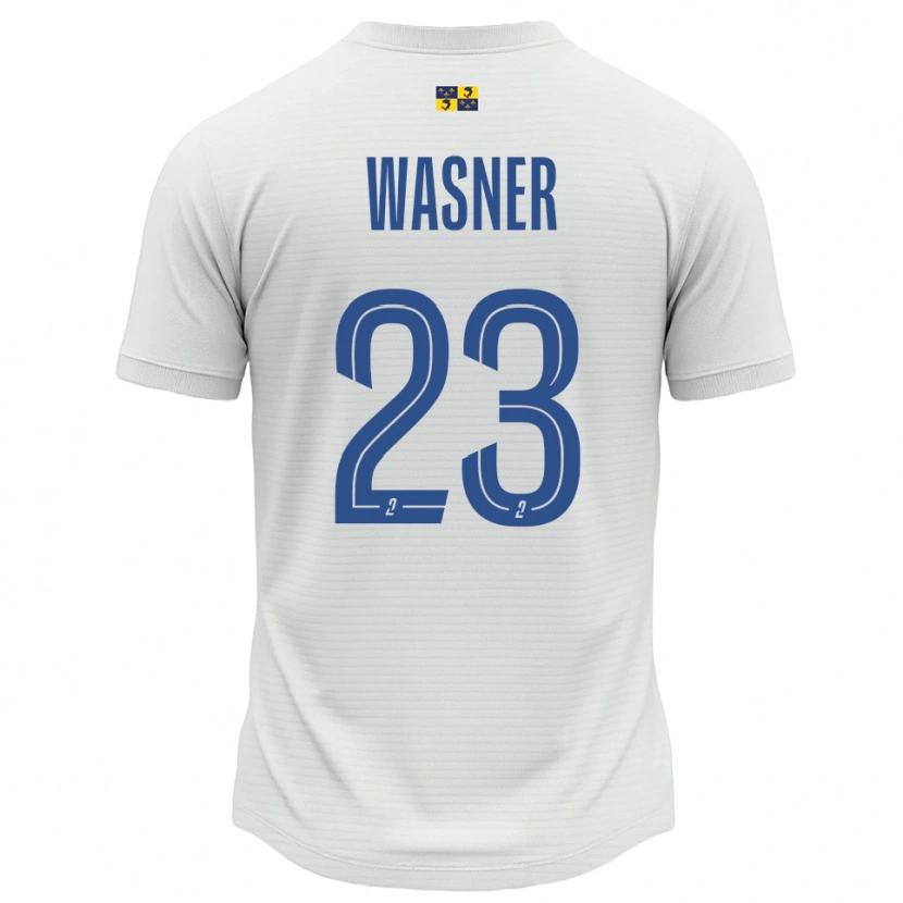 Danxen Homem Camisola Ophélie Wasner #23 Branco Azul Alternativa 2025/26 Camisa