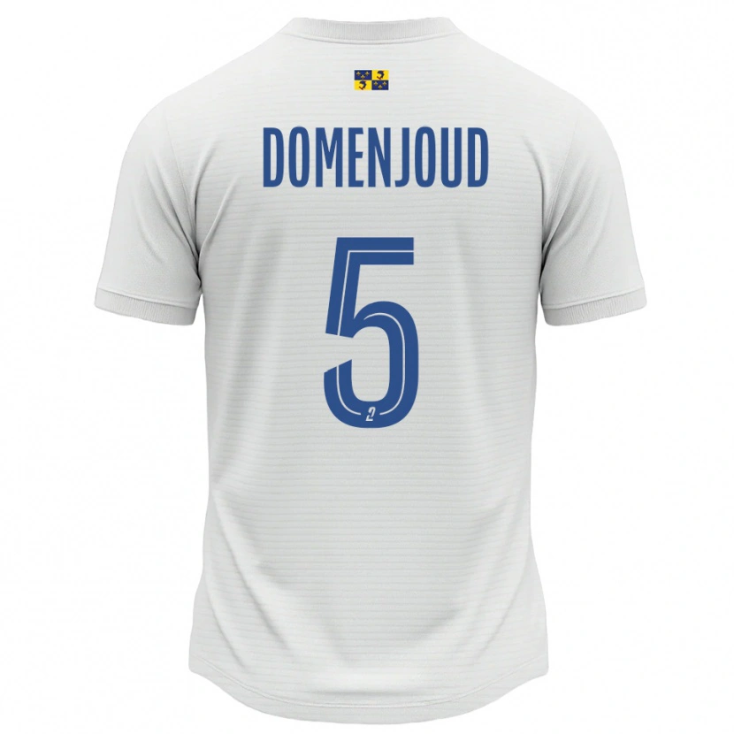 Danxen Homem Camisola Elsa Domenjoud #5 Branco Azul Alternativa 2025/26 Camisa
