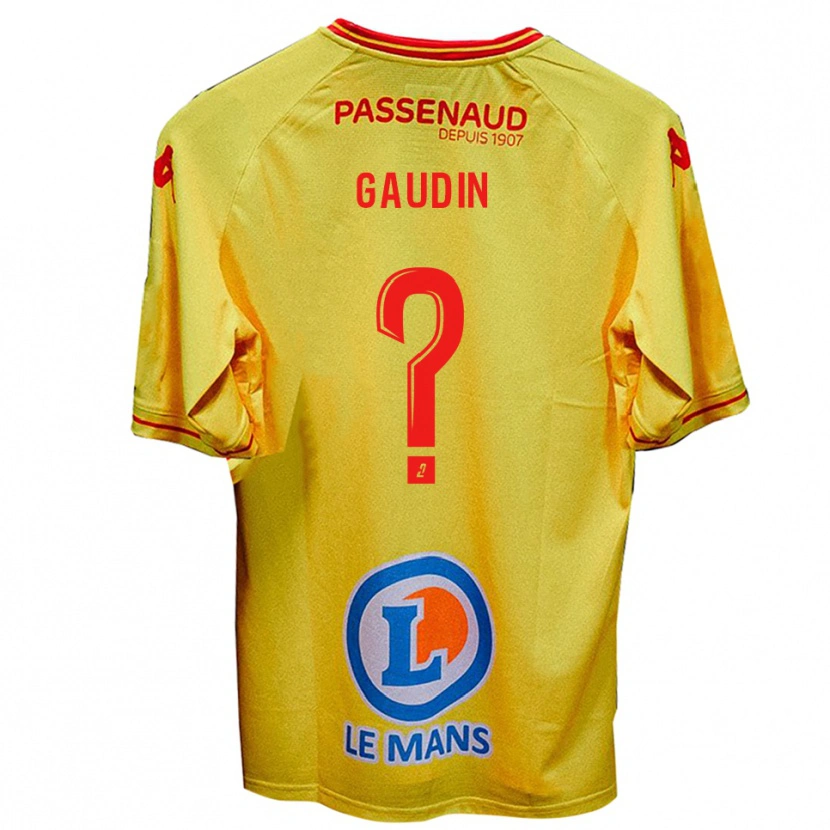 Danxen Homem Camisola Mathis Gaudin #0 Amarelo Alternativa 2025/26 Camisa