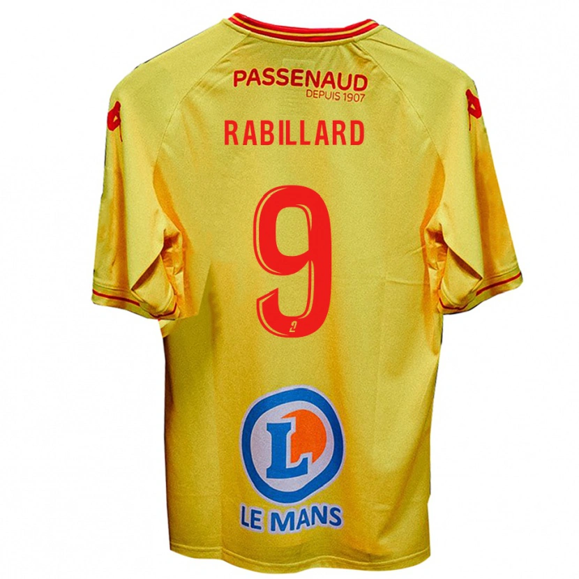 Danxen Homem Camisola Antoine Rabillard #9 Amarelo Alternativa 2025/26 Camisa