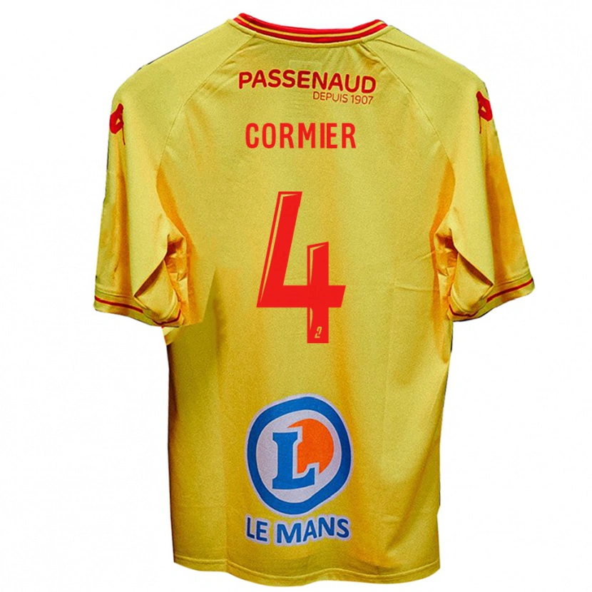 Danxen Homem Camisola Leny Cormier #4 Amarelo Alternativa 2025/26 Camisa