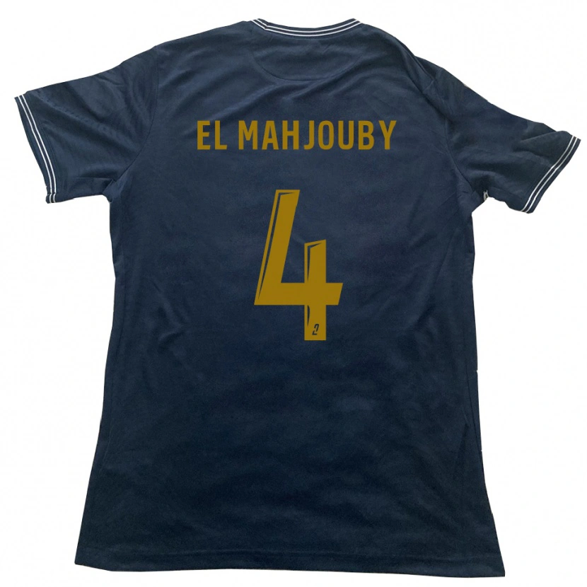 Danxen Homem Camisola Adam El Mahjouby #4 Azul Marinho Dourado Alternativa 2025/26 Camisa
