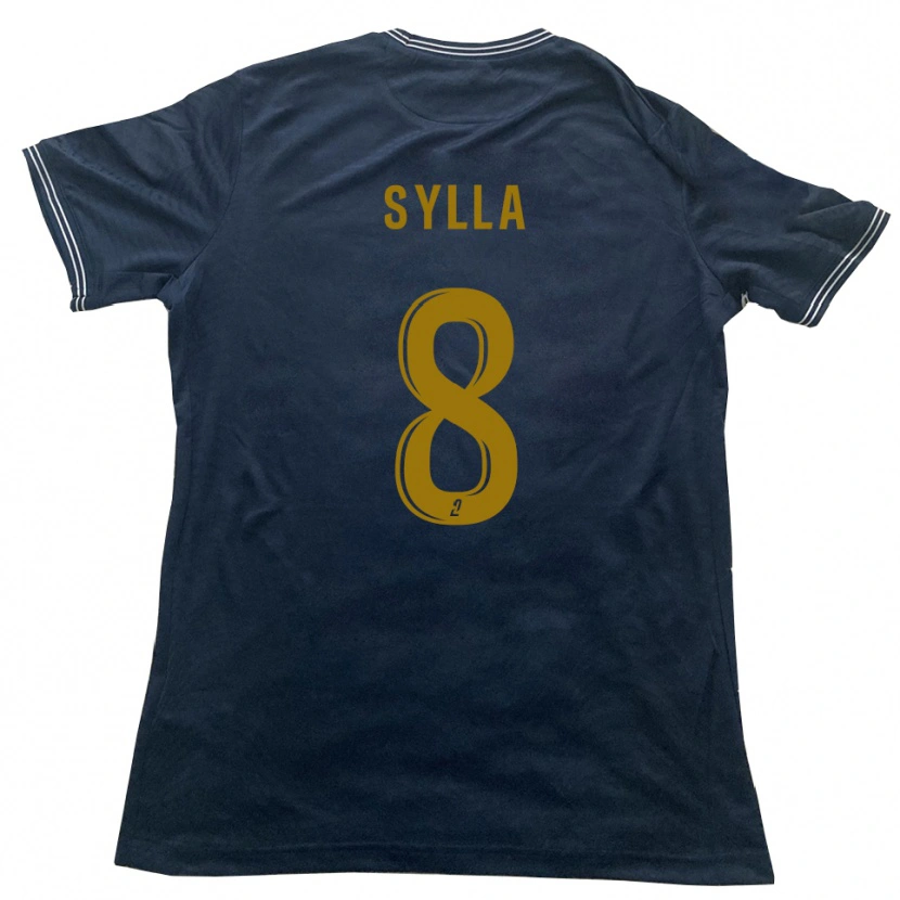 Danxen Homem Camisola Khalifa Sylla #8 Azul Marinho Dourado Alternativa 2025/26 Camisa