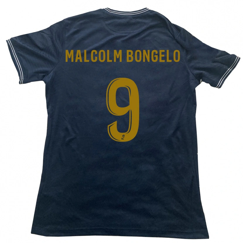 Danxen Homem Camisola Fidèle Malcolm Bongelo #9 Azul Marinho Dourado Alternativa 2025/26 Camisa