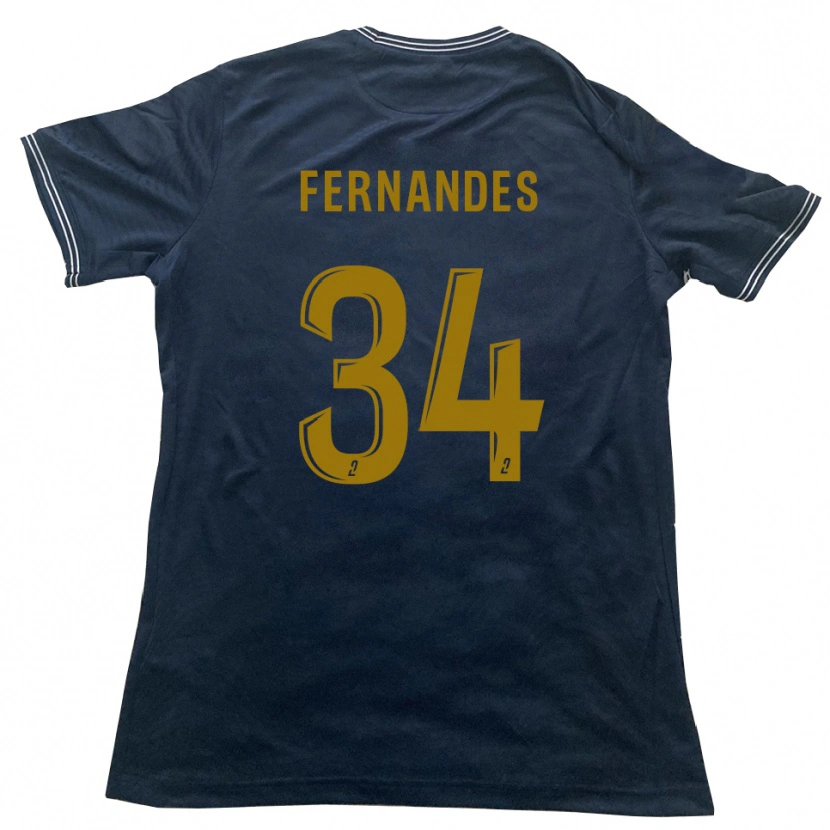 Danxen Homem Camisola Alexandre Fernandes #34 Azul Marinho Dourado Alternativa 2025/26 Camisa