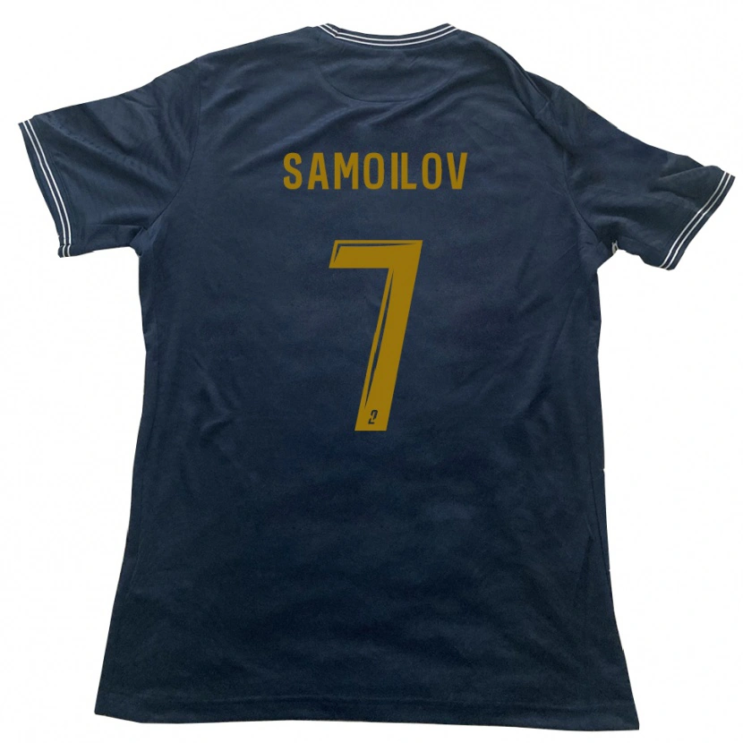 Danxen Homem Camisola Maksim Samoilov #7 Azul Marinho Dourado Alternativa 2025/26 Camisa