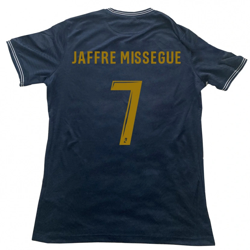Danxen Homem Camisola Lenny Jaffre Missegue #7 Azul Marinho Dourado Alternativa 2025/26 Camisa