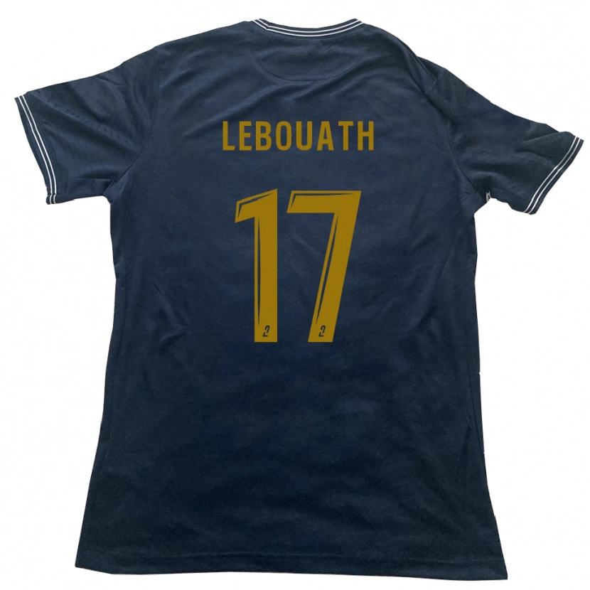 Danxen Homem Camisola Salif Lebouath #17 Azul Marinho Dourado Alternativa 2025/26 Camisa