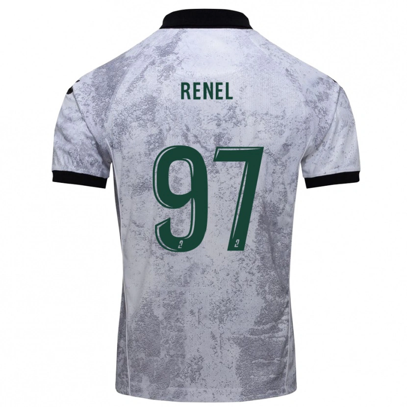 Danxen Homem Camisola Samuel Renel #97 Branco Preto Alternativa 2025/26 Camisa