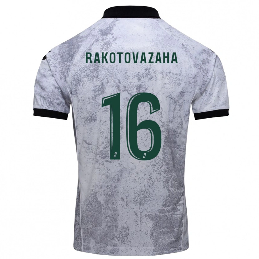 Danxen Homem Camisola Allan Rakotovazaha #16 Branco Preto Alternativa 2025/26 Camisa