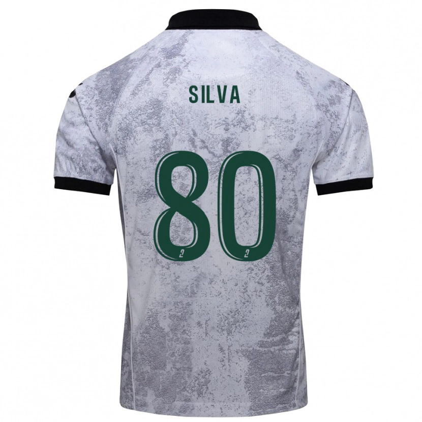 Danxen Homem Camisola Brian Silva #80 Branco Preto Alternativa 2025/26 Camisa