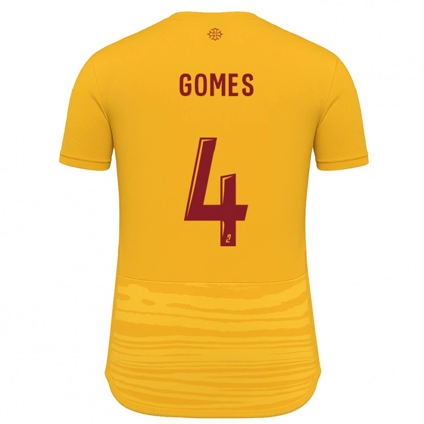 Danxen Homem Camisola Paul Gomes #4 Laranja Borgonha Alternativa 2025/26 Camisa
