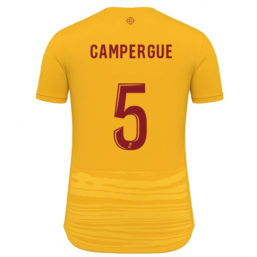 Danxen Homem Camisola Raphaël Campergue #5 Laranja Borgonha Alternativa 2025/26 Camisa