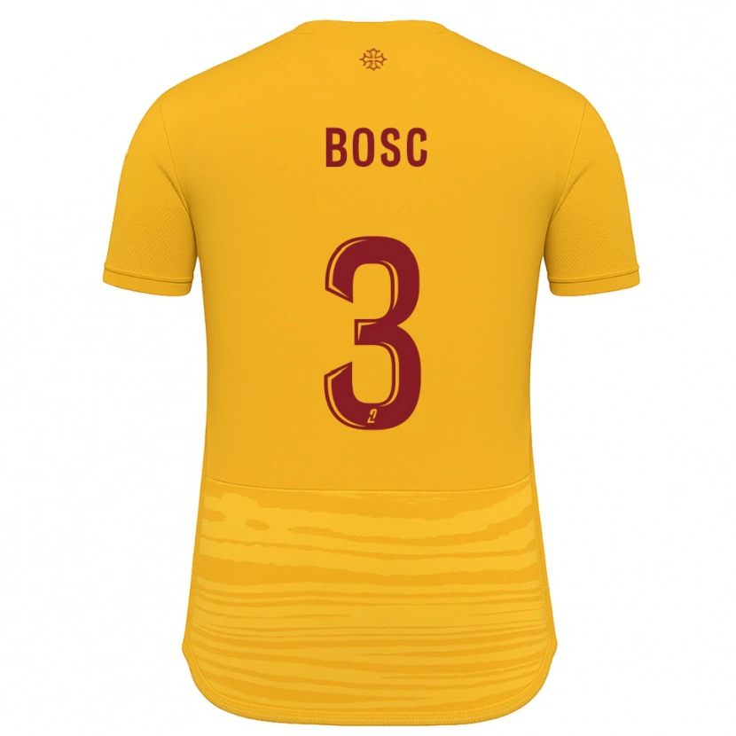 Danxen Homem Camisola Tom Bosc #3 Laranja Borgonha Alternativa 2025/26 Camisa