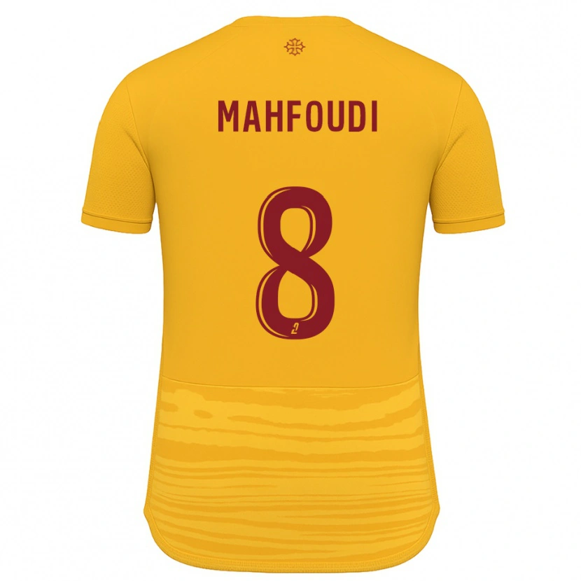 Danxen Homem Camisola Chakib Mahfoudi #8 Laranja Borgonha Alternativa 2025/26 Camisa