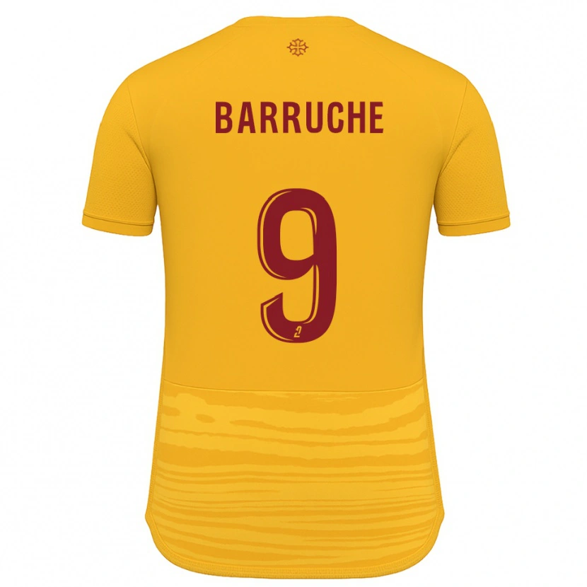 Danxen Homem Camisola Théo Barruche #9 Laranja Borgonha Alternativa 2025/26 Camisa