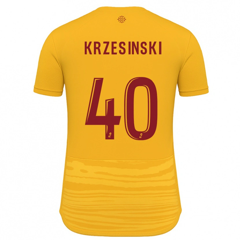 Danxen Homem Camisola Clément Krzesinski #40 Laranja Borgonha Alternativa 2025/26 Camisa