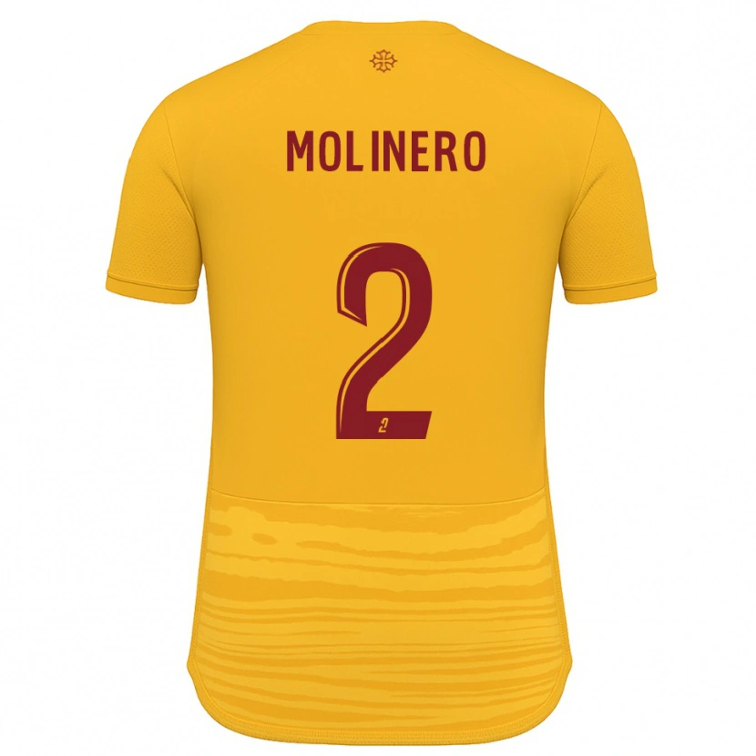 Danxen Homem Camisola Leny Molinero #2 Laranja Borgonha Alternativa 2025/26 Camisa