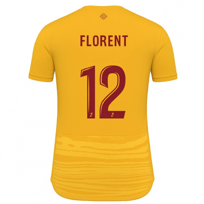 Danxen Homem Camisola Valentin Florent #12 Laranja Borgonha Alternativa 2025/26 Camisa