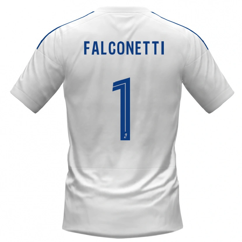 Danxen Homem Camisola Thomas Falconetti #1 Branco Azul Alternativa 2025/26 Camisa