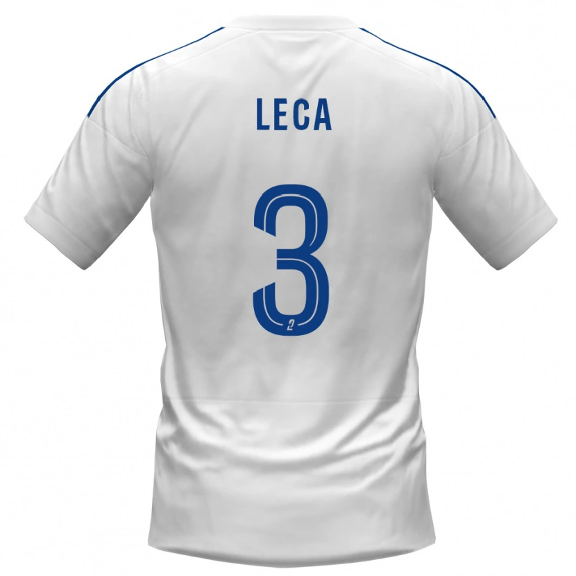 Danxen Homem Camisola Jean-Dominique Leca #3 Branco Azul Alternativa 2025/26 Camisa