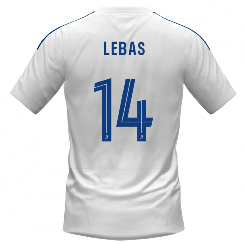 Danxen Homem Camisola Victor Lebas #14 Branco Azul Alternativa 2025/26 Camisa