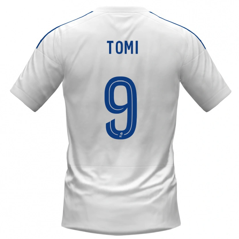 Danxen Homem Camisola Félix Tomi #9 Branco Azul Alternativa 2025/26 Camisa