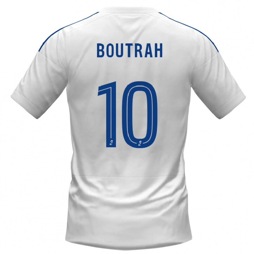 Danxen Homem Camisola Amine Boutrah #10 Branco Azul Alternativa 2025/26 Camisa