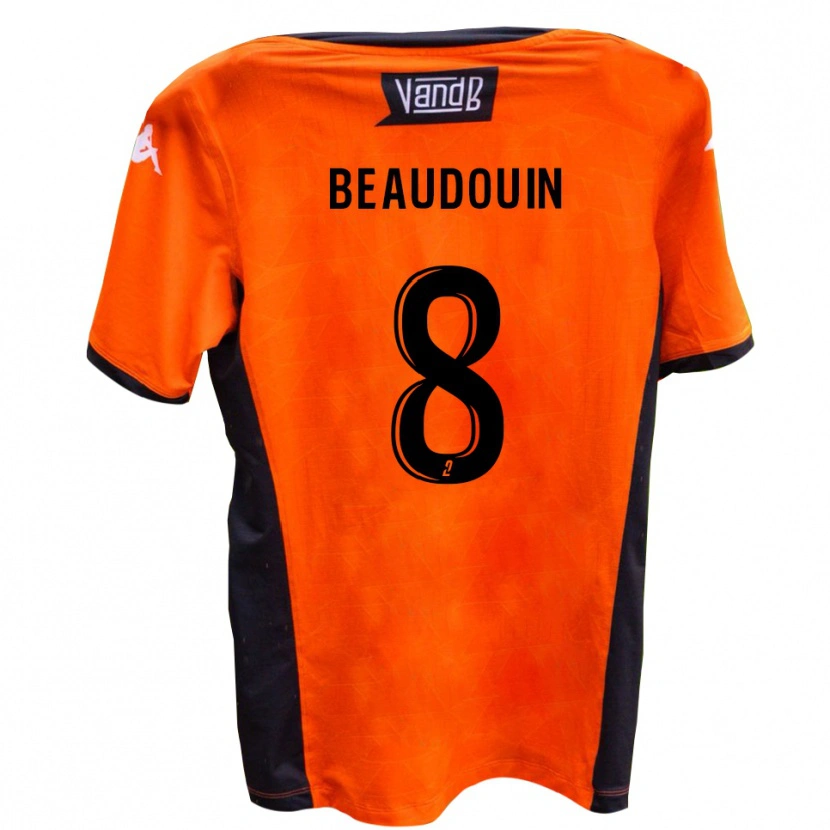 Danxen Homem Camisola Alessio Beaudouin #8 Branco Preto Alternativa 2025/26 Camisa