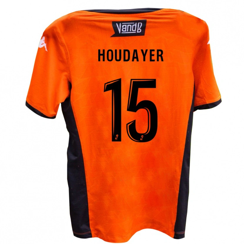 Danxen Homem Camisola Mathys Houdayer #15 Branco Preto Alternativa 2025/26 Camisa