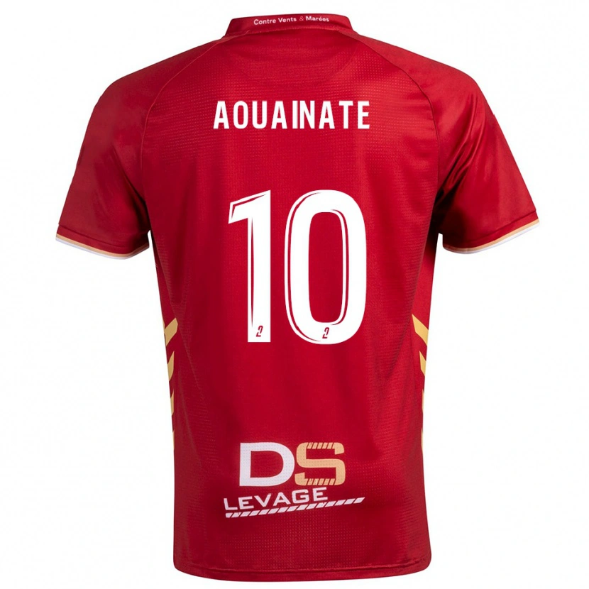 Danxen Homem Camisola Aymane Aouainate #10 Borgonha Dourado Alternativa 2025/26 Camisa