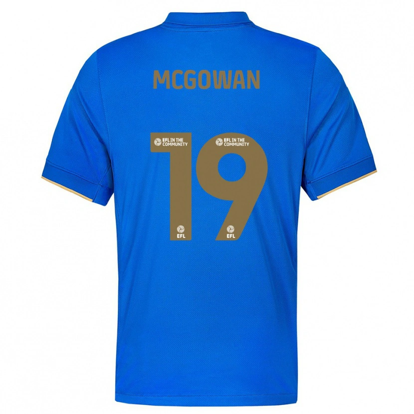 Danxen Mulher Camisola Tegan Mcgowan #19 Azul Dourado Principal 2025/26 Camisa