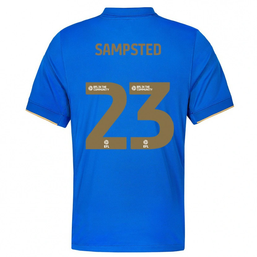 Danxen Mulher Camisola Alfons Sampsted #23 Azul Dourado Principal 2025/26 Camisa