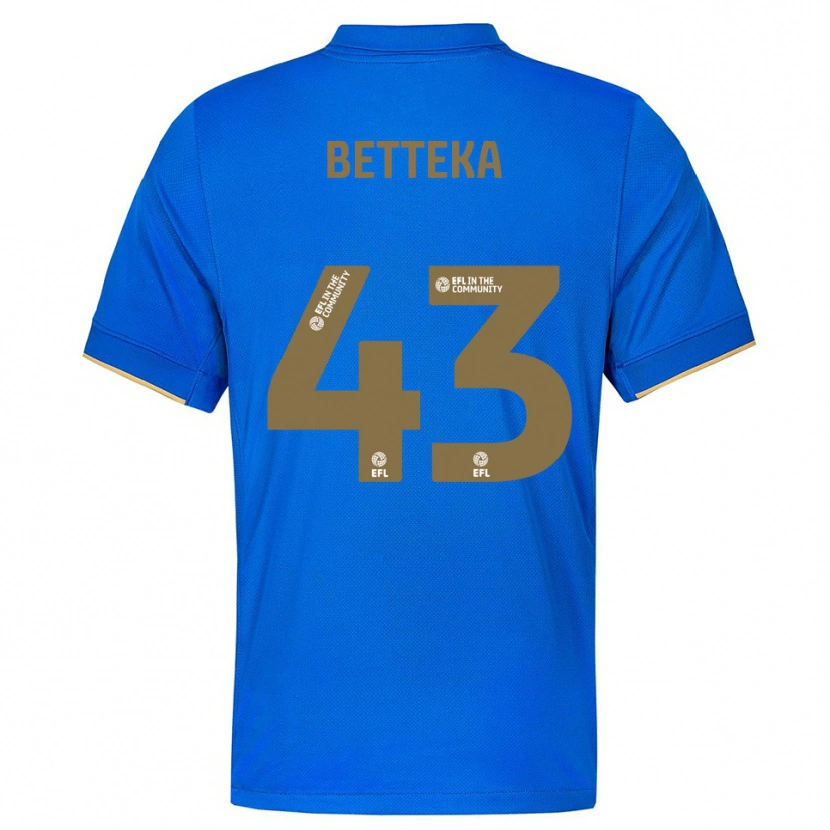 Danxen Mulher Camisola Zaid Betteka #43 Azul Dourado Principal 2025/26 Camisa