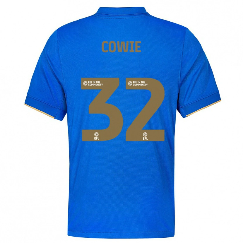 Danxen Mulher Camisola Abbie Cowie #32 Azul Dourado Principal 2025/26 Camisa