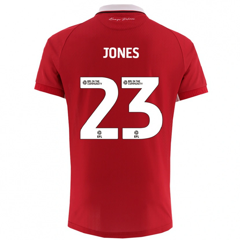 Danxen Mulher Camisola Carrie Jones #23 Vermelho Branco Principal 2025/26 Camisa
