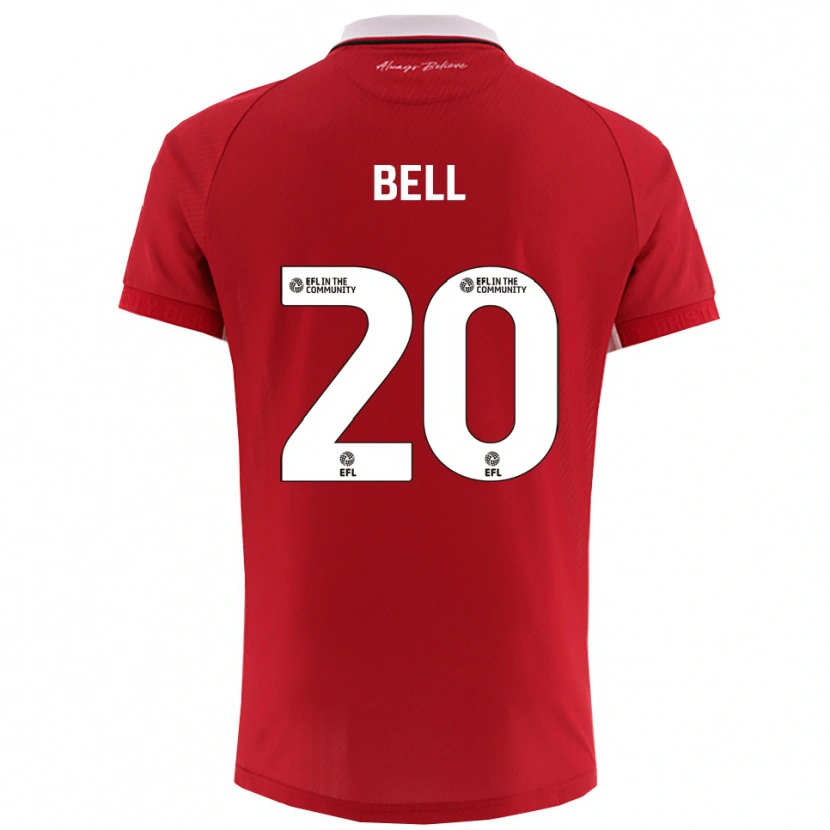 Danxen Mulher Camisola Sam Bell #20 Vermelho Branco Principal 2025/26 Camisa