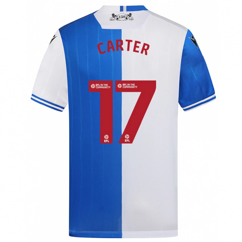 Danxen Mulher Camisola Hayden Carter #17 Azul Branco Principal 2025/26 Camisa